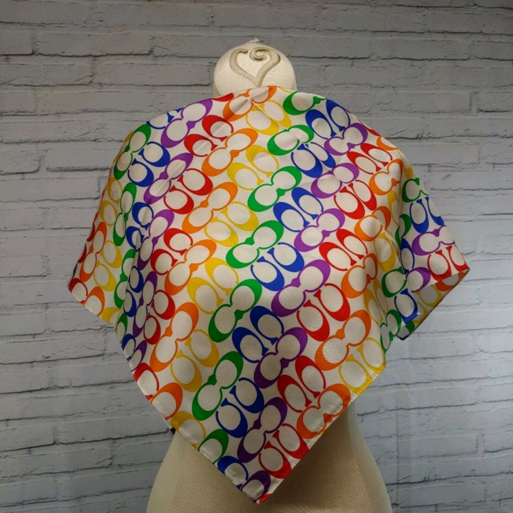 NWT COACH 100% SILK BANDANA